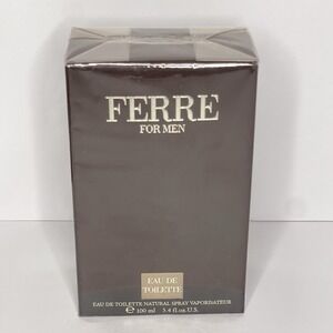 FERRE FOR MEN Gianfranco Ferre 3.4 oz /100 ml EDT Spray Cologne NEW & SEALED